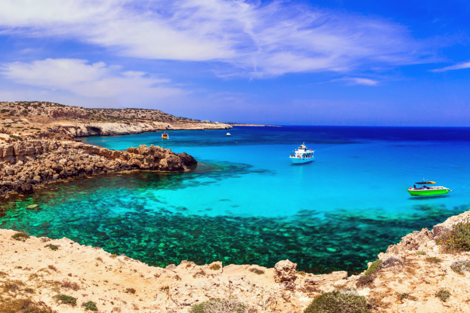 boat cruise around blue lagoon cyprus