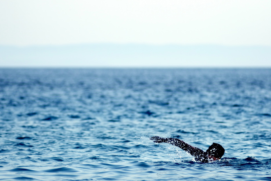 swimming in cyprus winter time