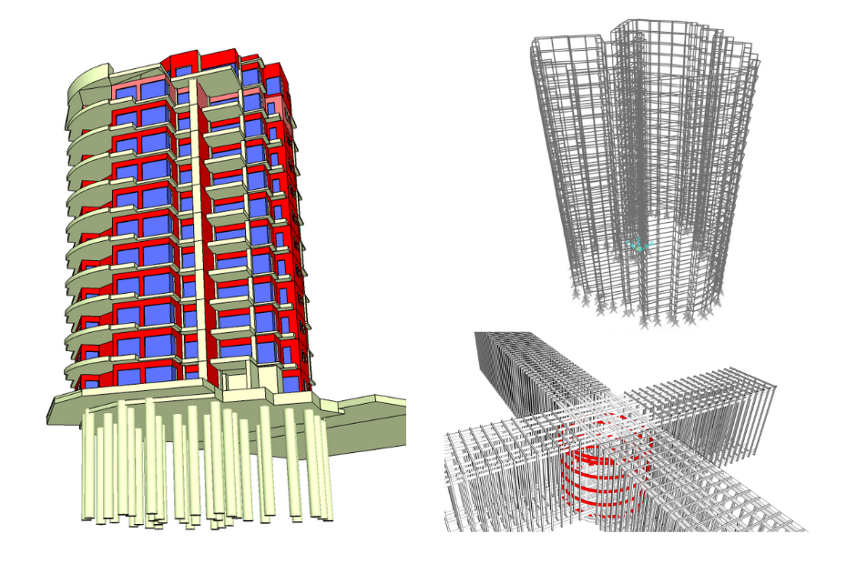 Tower 3D model finish illustration Scaffolding 3D model, structural stability calculation